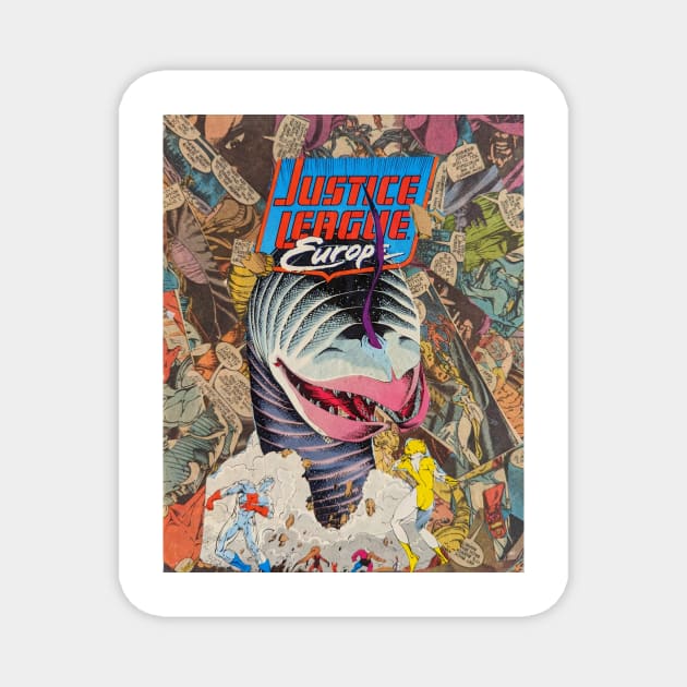 Justice League Europe (comic collage) Magnet by HMUarts