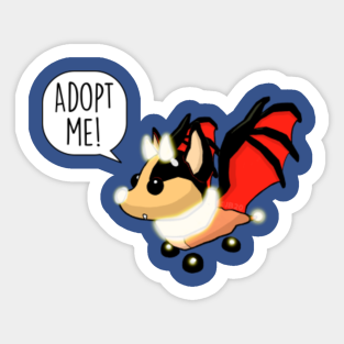 Adopt Me Stickers Teepublic - details about roblox adopt me bat dragon neon rideable flyable