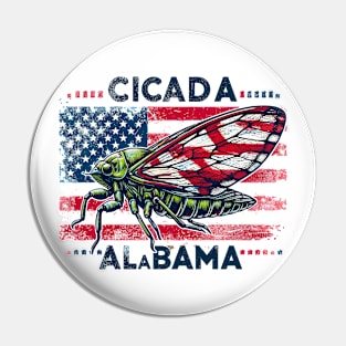 Cicada Alabama Pin