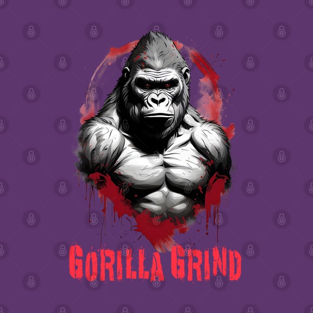 Fierce Silverback Gorilla Grind Distressed Design by TF Brands