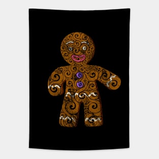 Swirly Gingerbread Man Tapestry