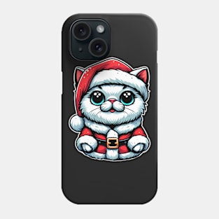 Cute Cat as Santa on Christmas Phone Case