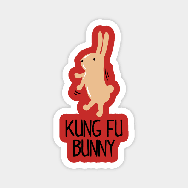 Kung Fu Bunny Magnet by Ramateeshop