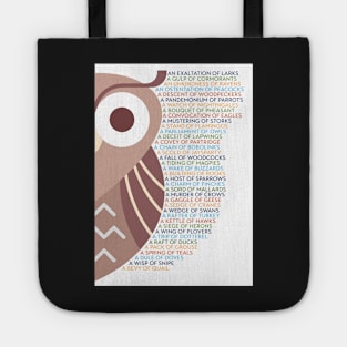 Bird Group Terminology - Owl Edition Tote