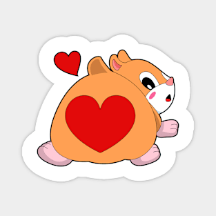 Hamster with Heart Magnet