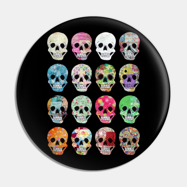 Skulls Pin by KatherineBlowerDesigns