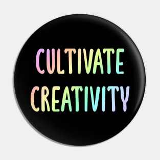 Cultivate Creativity (Pastel Rainbow Ombre Words) Pin