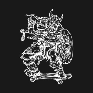 SEEMBO Viking Skater Skateboarding Skateboard Skateboarder T-Shirt