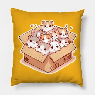 box hamsters Pillow