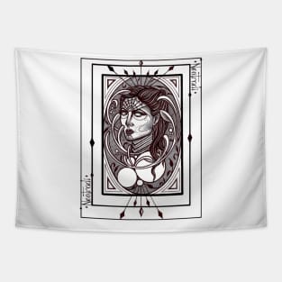 Black and White Woman Tapestry