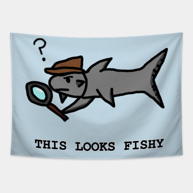 The Famous Fish Detective Tapestry by Negative Øhio Merch