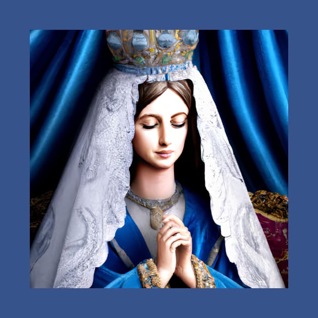 3D Look Artificial Intelligence Queen of Heaven and Earth Virgin Mary Praying by Artist4God