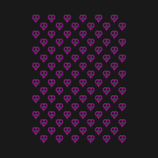 Love Heart in Pink Color Pattern T-Shirt