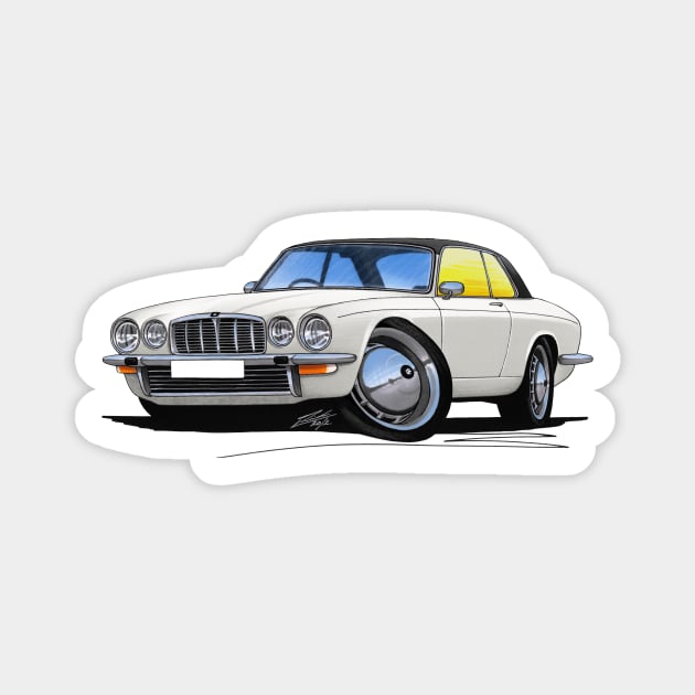 Jaguar XJ-C White Magnet by y30man5