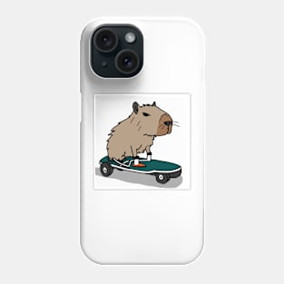 Capybara skateboard Phone Case