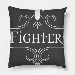 Fighter D&D class with embellishment Pillow