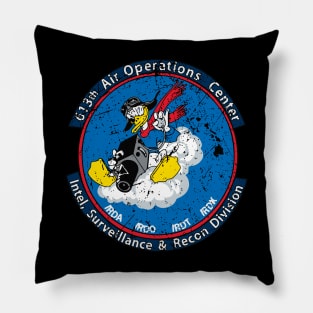 613th Air Operations Center Vintage Insignia Pillow
