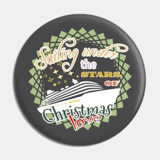 Sailing under the stars of Christmas love - A cruise ship on a Christmas cruise under the stars Pin