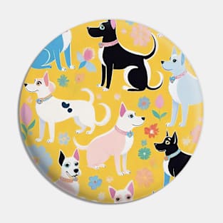 Hilma's Canine Reverie: Abstract Whimsy Pin