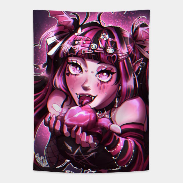 Eat your heart out, Draculaura! Tapestry by Prezweeb Artworks