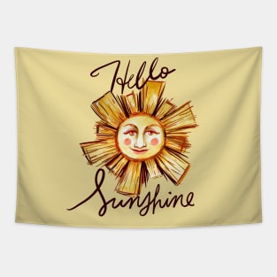 Hello Sunshine Happy Sun Tapestry