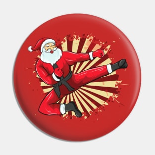 Karate Santa Martial Arts Merry Christmas Pin