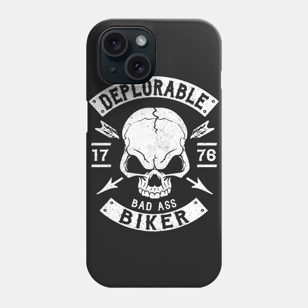 BIKER - DEPLORABLE BIKER Phone Case by Tshirt Samurai