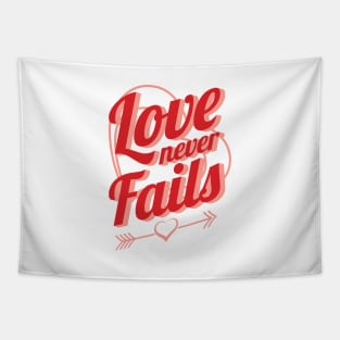 'Love Never Fails' Awesome Family Love Gift Tapestry