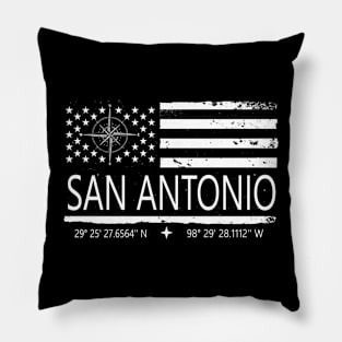 Us Flag San Antonio, San Antonio City Love Pillow