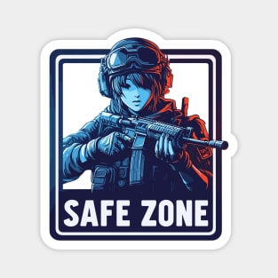 Safe zone special forces club firearm Magnet