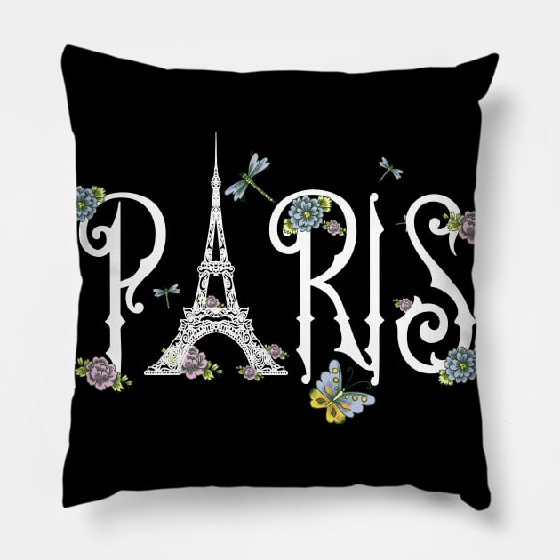 Paris France Pillow by letnothingstopyou