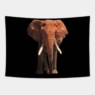 Red Elephant in Africa Tapestry