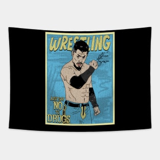 Artwork Akira Togawa Wrestling // Just Say No To Drugs Tapestry