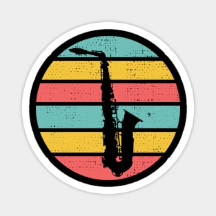 Saxophone Vintage Distressed Magnet