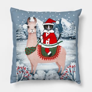 Santa Claws on a Llama Full Pillow