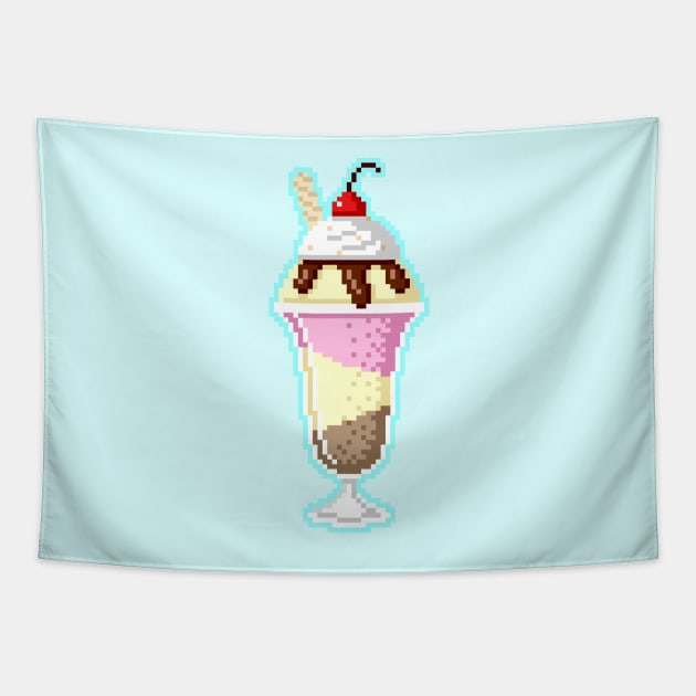 Pixel Sundae Tapestry by sombrasblancas