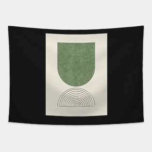 Arch Balance Green 2 - Mid century modern Tapestry