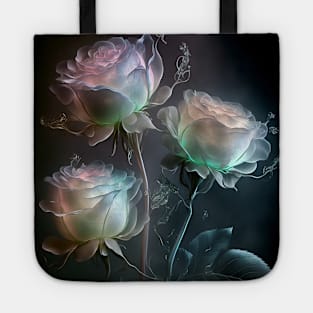 Iridescent pastel roses Tote