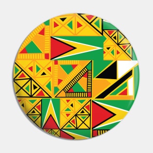 Guyanese Swag Guyana Flag Abstract Design Pin