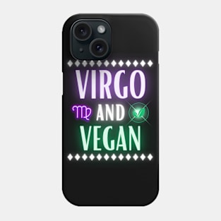 Virgo and Vegan Retro Style Neon Phone Case