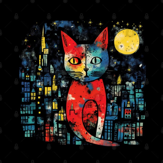 Night city cat by tatadonets