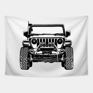 Wrangler Rubicon Sketch Art Tapestry