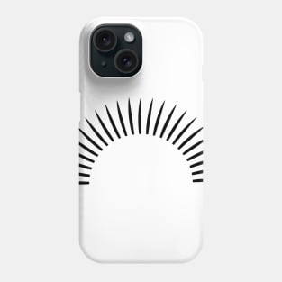 black waves rays design Phone Case