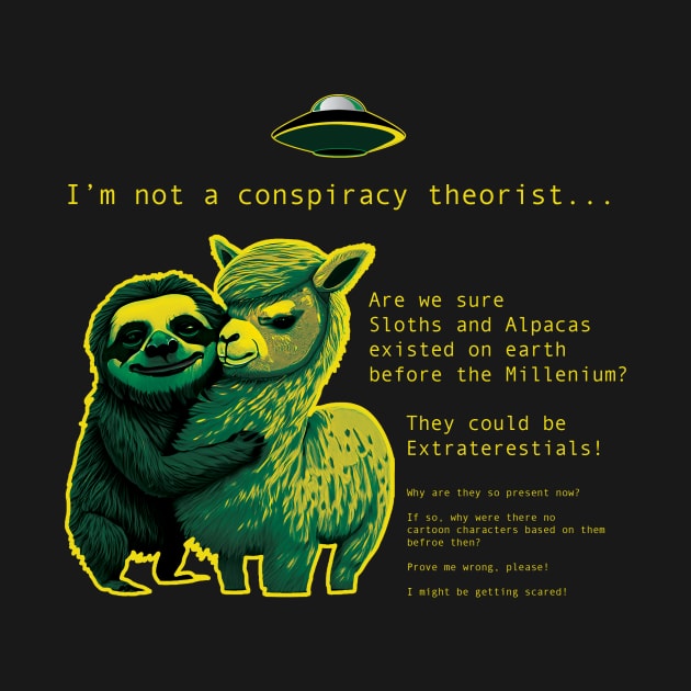 Conspiracy Sloth and Alpaca by Mufang