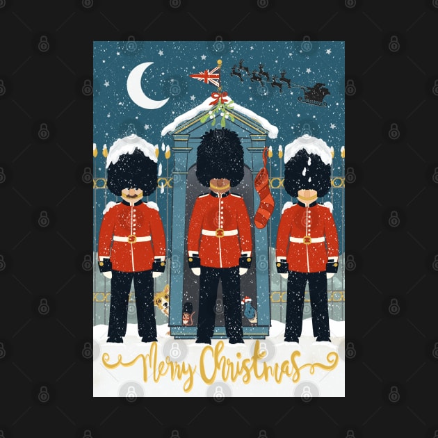 The King’s Royal Guard waiting for Santa in the snow by NattyDesigns