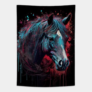 Horse Art 90s Style Tapestry