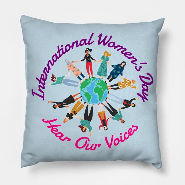 International Women's Day Feminism Empowerment Pillow by peter2art