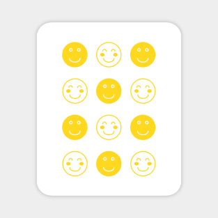 Smiling face pattern, positive emotion print Magnet