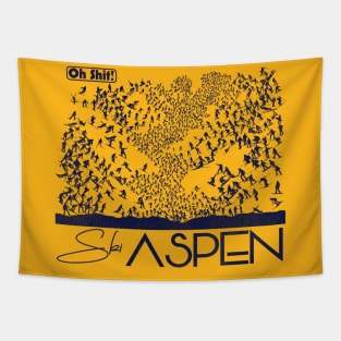 Oh Shit! Ski Aspen Tapestry