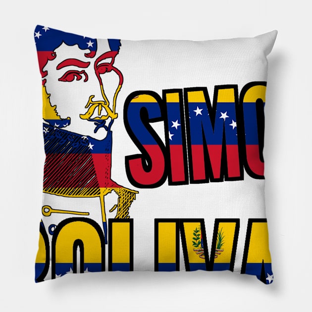 Simon Bolivar Venezuela -  Revolution Pillow by Rabie